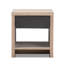 Table de chevet 1 tiroir / tablette Marqueis en chêne bicolore et bois gris, H 16,82 po x l 15,59 po x P 15,59 po
