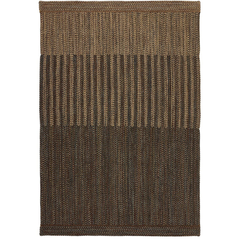 Insert Outdoor Area Rug in Black/Brown, Rectangle 5'7" x 7'11"