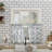 Maree Geometric Semi-Sheer Rod Pocket Kitchen Curtain Valance and Tiers Set-47502879