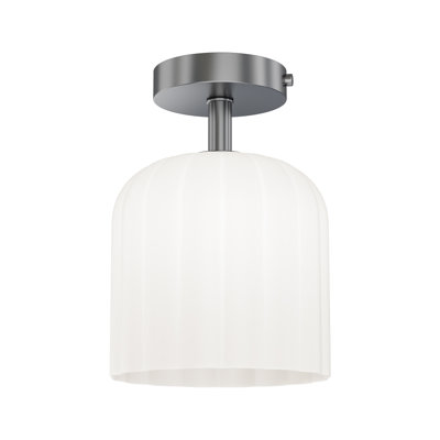 Parkmont Plug & Play 1-Light Semi Flush Mount in Transitional and Modern Style-11.33 Inches Tall and 8.8 Inches Wide