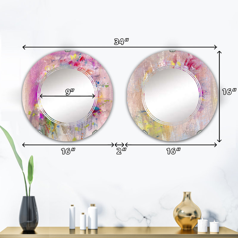 Ensemble de 2 miroirs sans cadre
