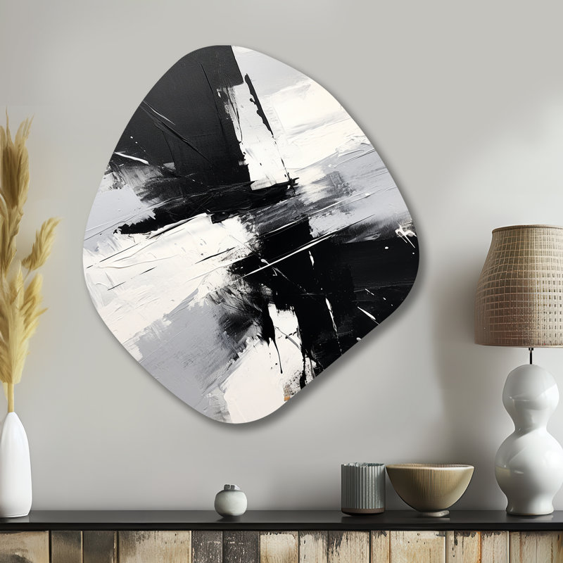 Chisem - Peinture abstraite en forme de nébuleuse, art mural asymétrique en métal, H 35 po x l 31 po