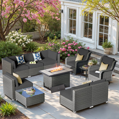 8 - Person Patio Conversation Set with Cushions
