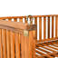 Balançoire d'extérieur en bois, spacieuse et élégante, lit balançoire de jardin à grande capacité, minimaliste