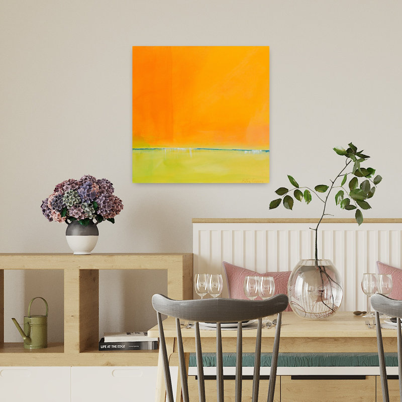 «Here And Now», art contemporain abstrait, H 18 po x l 18 po