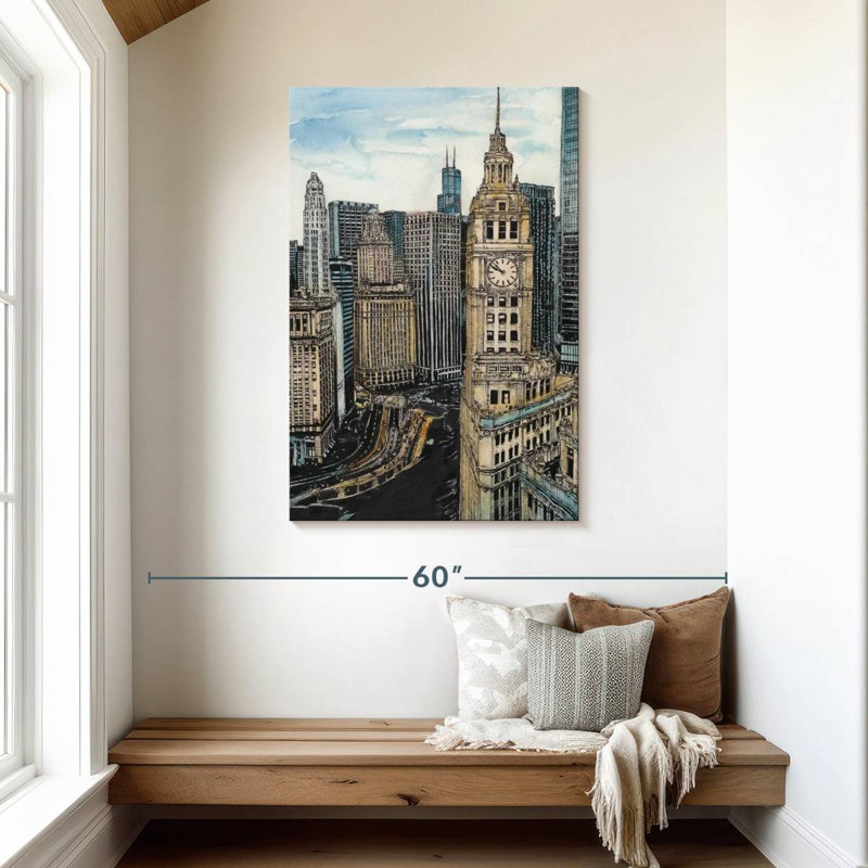 Sireci US Cityscape - Chicago, 45" H x 30" W