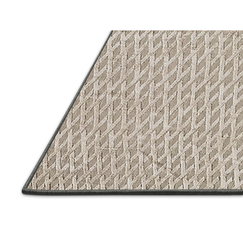 Tapis gris à motif géométrique Brixton, Tapis de couloir 2 pi x 5 pi