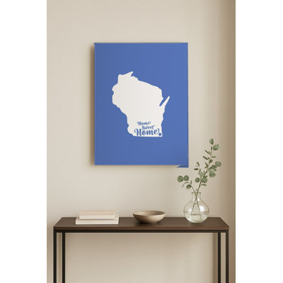 Home Sweet Milwaukee — Wisconsin State Silhouette — Portrait Metal Wall Art