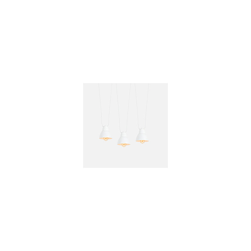 Culpeper 3 - Light Bell Pendant, White