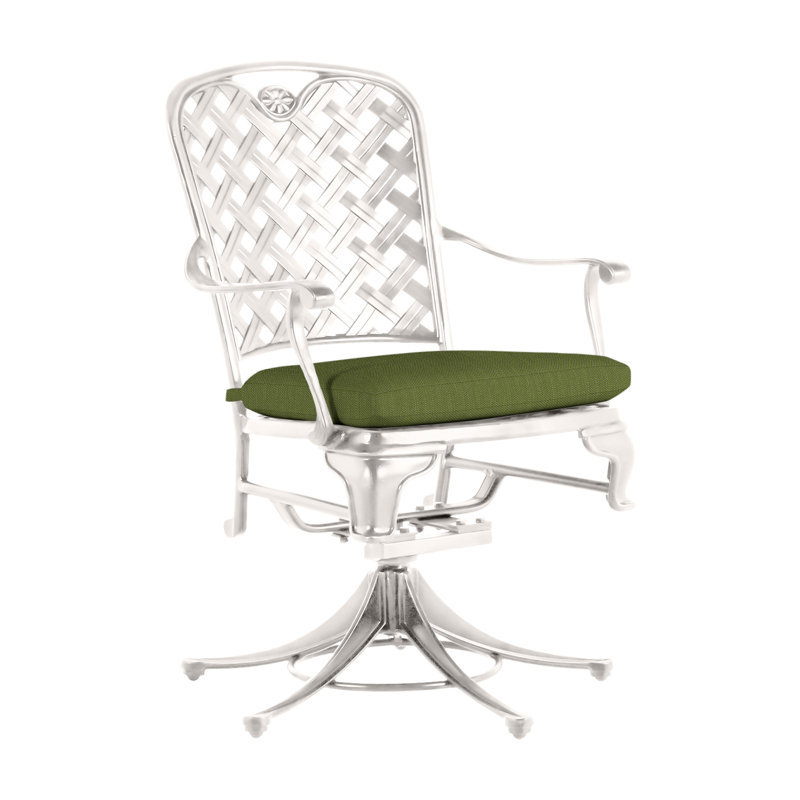 Outdoor Provance Rocking Metal Chair with Cushions, No Welt, Slate Gray, Verona Mist