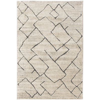 Tapis beige / noir Bungalow