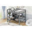 Lit mezzanine avec tablettes multifonctionnelles et bureau sous le lit