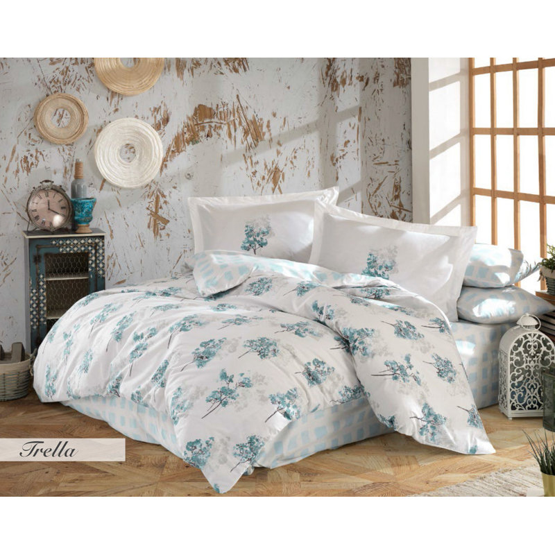 Ensemble de housse de couette 100% coton 4 pièces Crumley