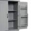 Armoire de rangement pour salle de bain avec tablette réglable, rangement autoportant avec portes et tiroir-107095787