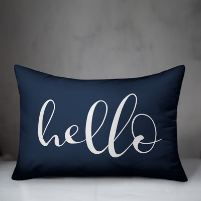  Hello Outdoor Rectangular Pillow Cover & Insert