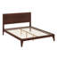 Lit plateforme en bois de bambou de style Mid-Century avec support en lattes de bois-795761469-795761468