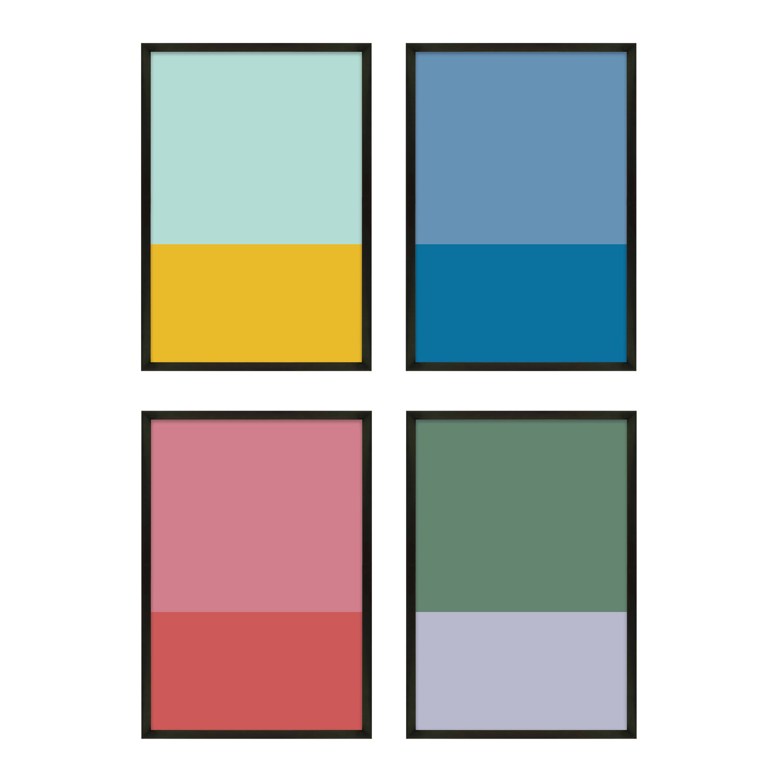 Color Studies by Romina Gadler, Black Framed Paper, 100" H x 70" W x 1.25" D