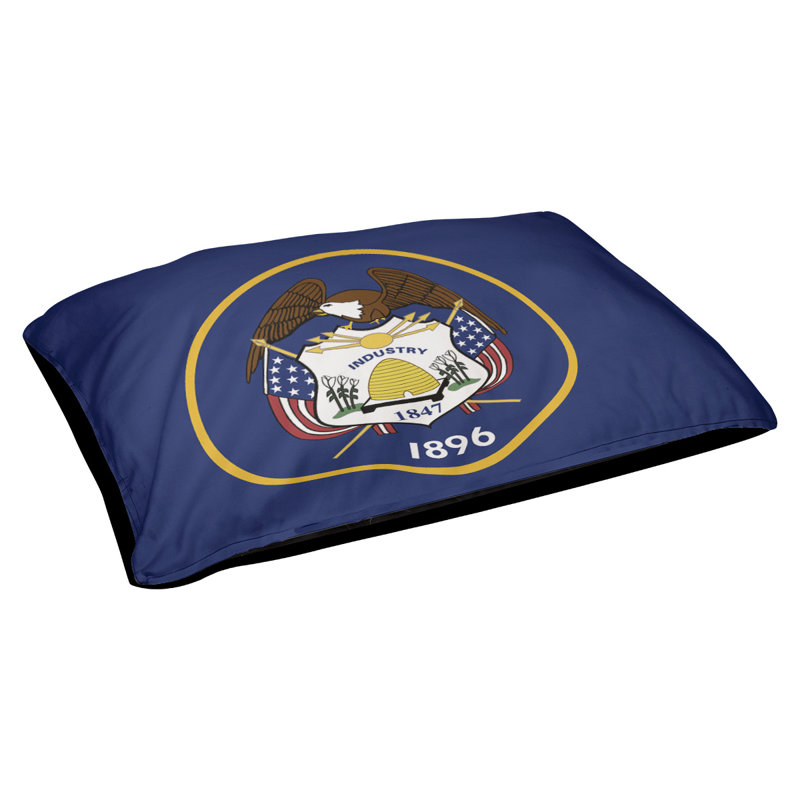 Coussin créateur drapeau Burien, L 32,5 po x l 42,5 po, Noir