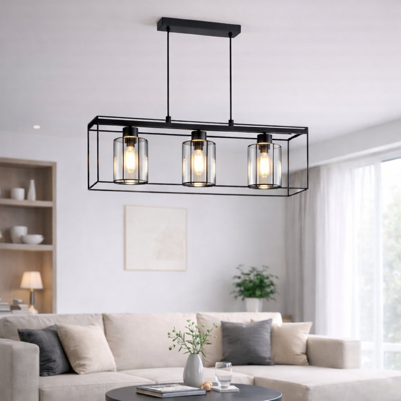 3 - Light Black Kitchen Island Pendant