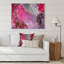 Rose et noir, art abstrait fluide de luxe III - peinture sur toile-67323342-67323340