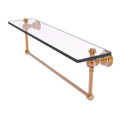 Freyja Glass Accent Shelf with Towel Bar