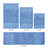 Granada Premium 100% Cotton 2155 GSM 4-Piece Bath Rug Set, OEKO-TEX® Certified, Non-Slip Spray Latex Backing, Plush Tufted, Super Absorbent, Machine Washable Bathroom Rugs for Bathroom, Shower, Tub & Vanity, Dark Blue-2067803384-2067894058