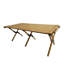 Table de patio pliable en bois massif - couleur naturelle pour le camping, le pique-nique, la fête dans la cour arrière, les voyages, le barbecue, la maison, la finition multifonctionnelle, le rassemblement, le véhicule récréatif et l'utilisation
