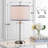 Quinita 23"  Glass Table Lamp Set with Touch Control,  LED Bulbs, USB Ports-1834354861