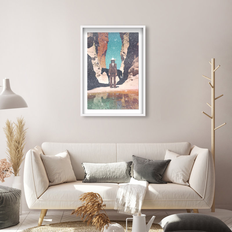 Cowgirl's Surreal Print by Oliver Gal, 21.5"H x 31.5"W, White Shadowbox