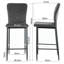Vintage Upholstered Velvet Armless Bar Stool-2109794267