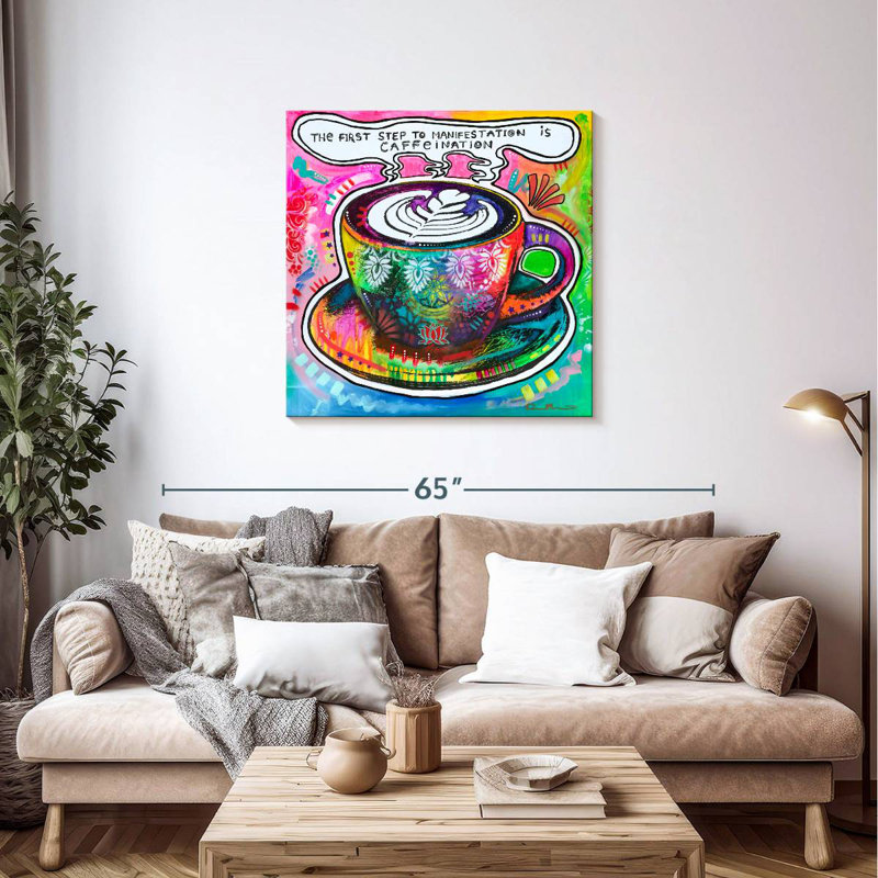 Caffeination, 36" H x 36" W
