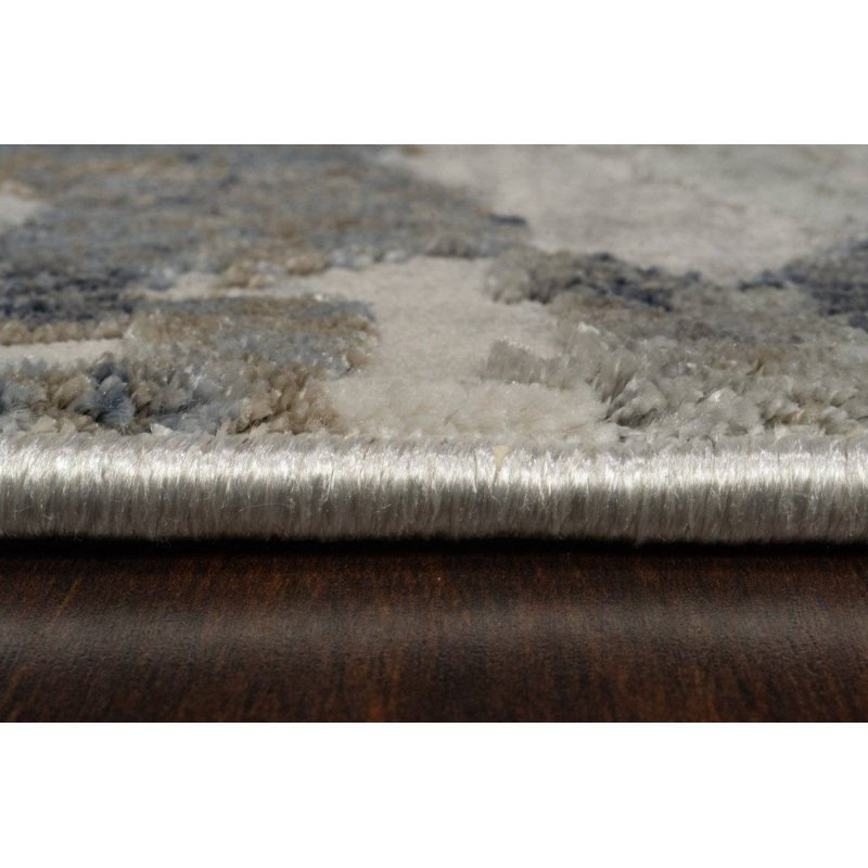 Tapis gris / bleu Dionatta, Rectangle 7 pi 10 po x 10 pi 10 po