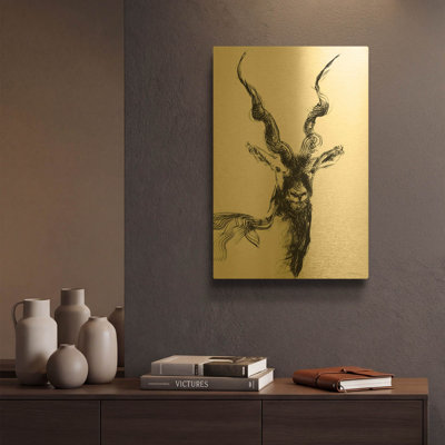 Art mural en métal doré 12 "x 16"