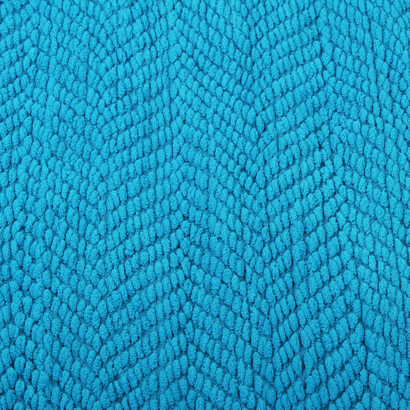 Jeté en tricot de tweed, Bleu méditerranéen, 60 po x 80 po