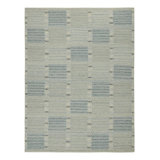 Rug & Kilim’s Custom Scandinavian Rug with Blue Geometric Patterns
