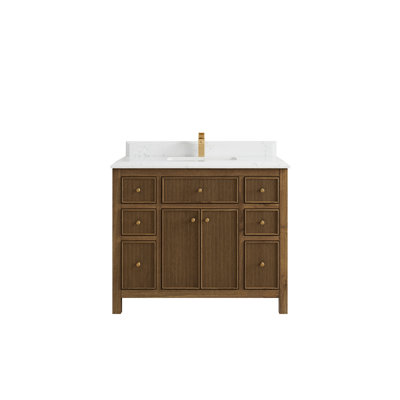 42'' Single Bathroom Vanity with Quartz Top