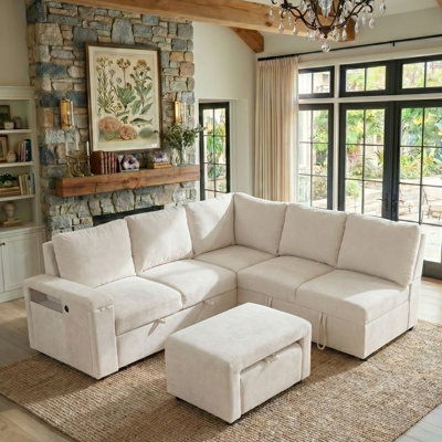 Modular Sectional 90.6" Polyester Sofa