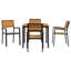 5 Piece Garden Dining Set Metal-1114572190