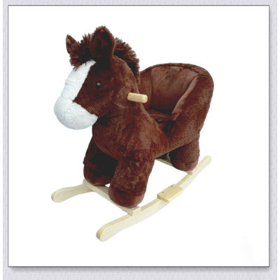 Cheval à bascule doux et moelleux avec sons réalistes, marionnettes et ceinture de sécurité pour tout-petits de 1 à 3 ans, certifié PCC