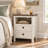 Brigman 18"W Nightstand with Charging Station, Farmhouse End Table with 2 Drawers & Open Storage（Set of 2)-468169528-468169526