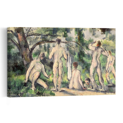 Study Of Bathers, C.1895-98 Abstract Contemporary Wall Art Print by Paul Cezanne - 1 Piece Wrapped Canvas Wall Art