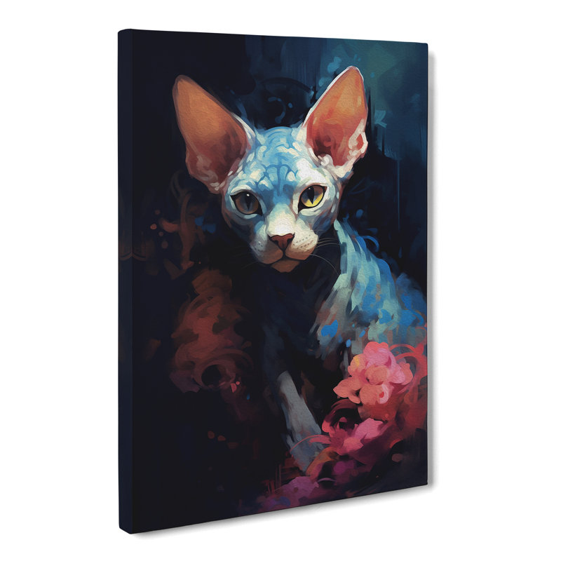Sphynx Cat Tachisme - No Frame Print, 76cm H x 50cm W x 3cm D
