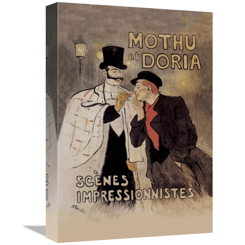 " Mothu Et Doria, 1893 " by Theophile Alexandre Steinlen, 18" H x 12" W x 1.5" D