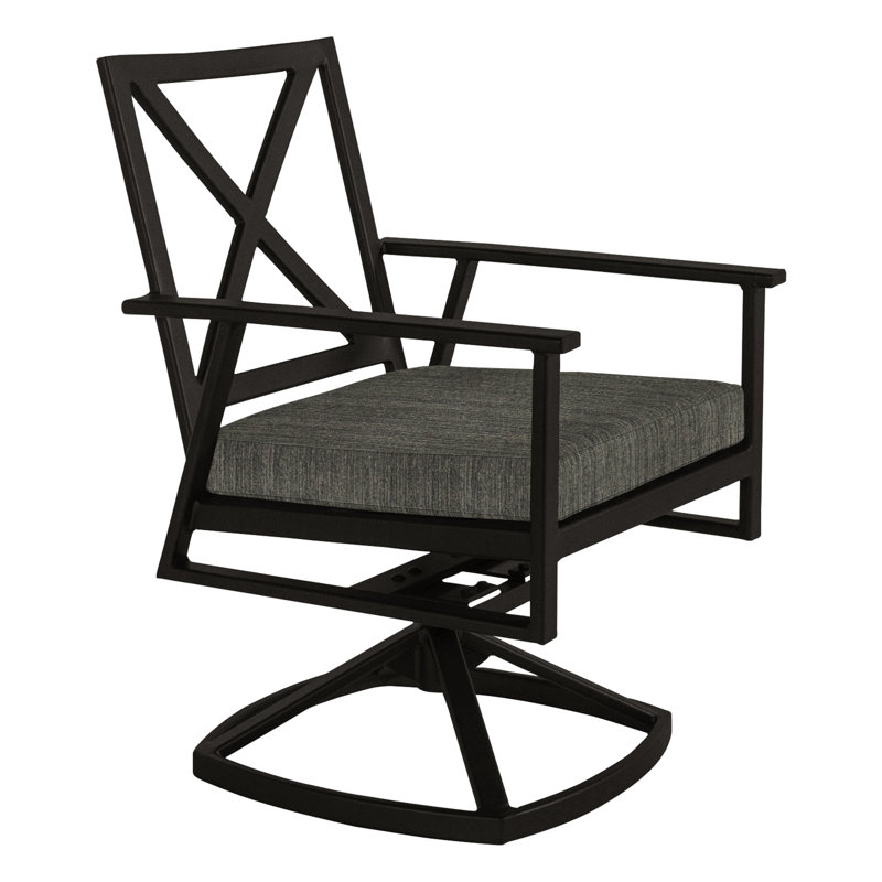 Marin Outdoor Rocker Chair, Carbon Black, Sahara Cafe