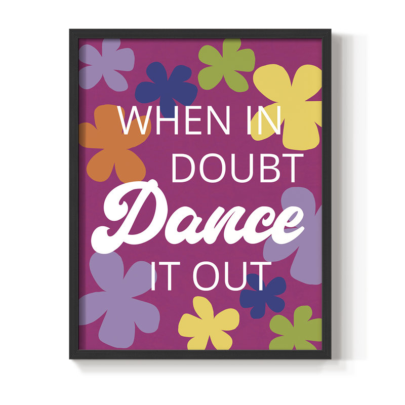 «Dance It Out», reproduction encadrée - bois massif, H 21 po x l 17 po, Noir, noir, noir, noir