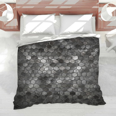 Metallic Hexagon Tiles Comforter
