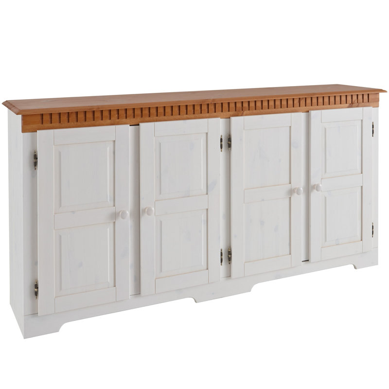 Janicki 159cm Sideboard, White/Honey