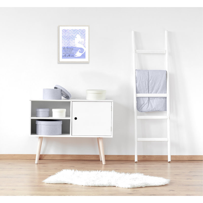 Adhésif décoratif She Dreams, H 24,5 po x l 20,5 po x P 1,18 po, Encadré de boîte à grain de bois blanc