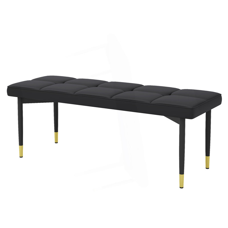 Banc à chaussures multifonctionnel avec pieds en métal, banc de chambre à coucher, H 18,05 po x l 47,07 po x P 16,04 po