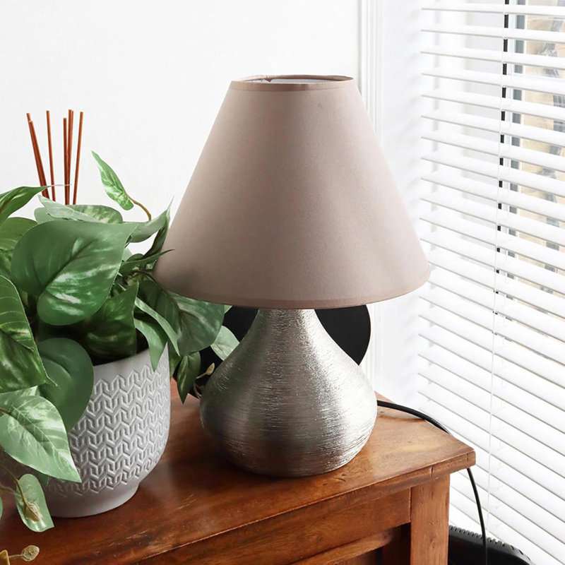 17cm H Fabric Empire Lamp Shade ( Uno ), Brown